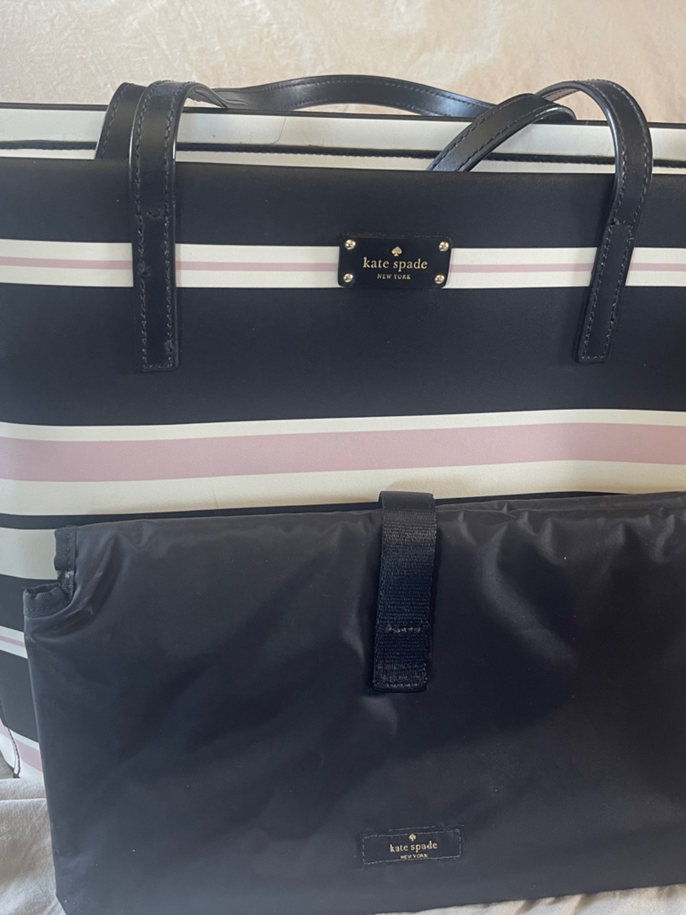 Kate Spade Grove Street Classic Stripe Kaylie Baby Bag